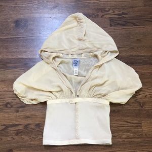 Diesel short sleeve hooded blouse.